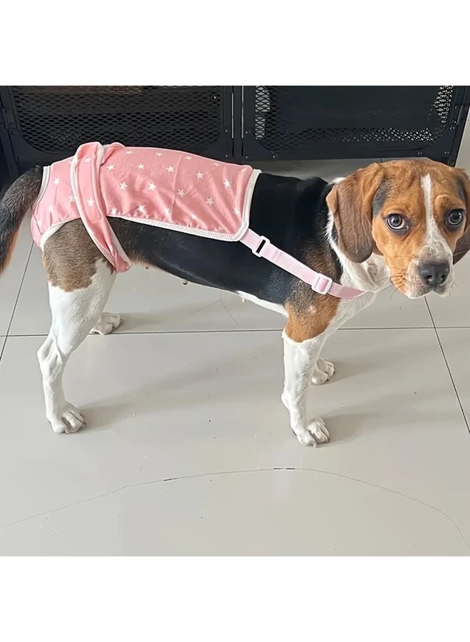 Pink Dog Diaper for Large Breeds Adjustable Washable Star Pattern Pet Hygiene Pants - Image 3